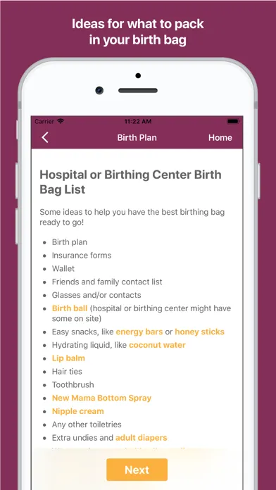 Birth Plan Plus Screenshots