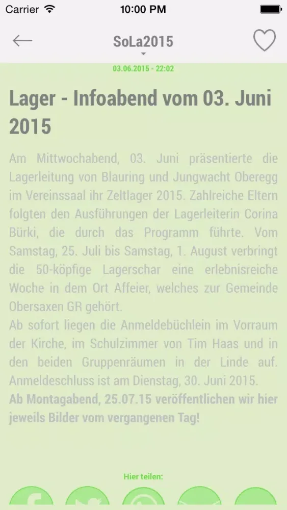 Screenshot di JuBla Blog