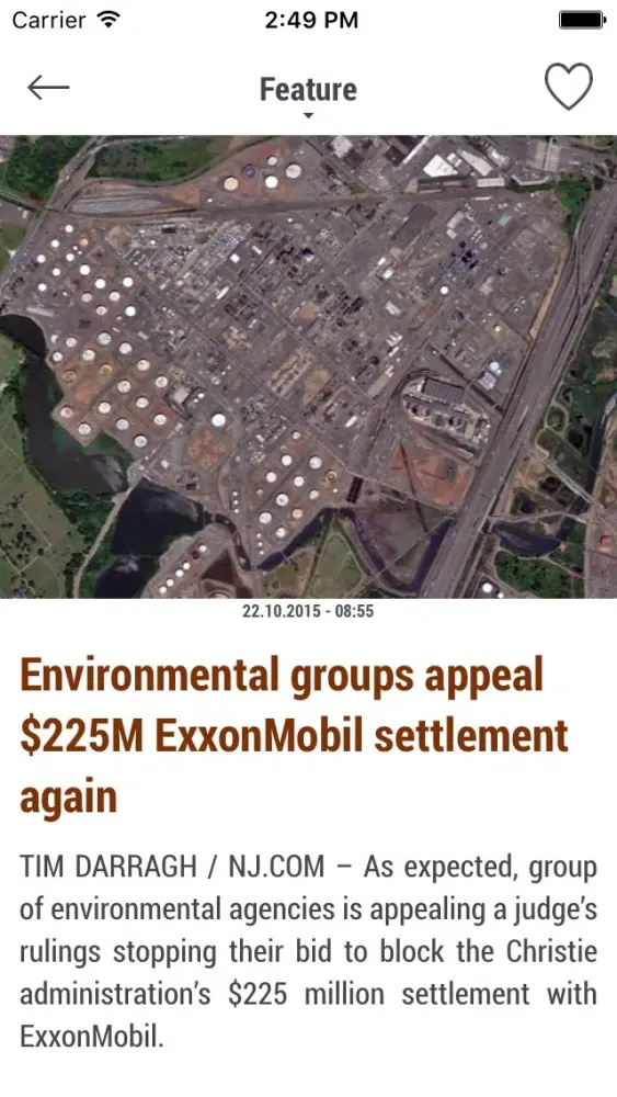 Capturas de pantalla de NJ Environment News