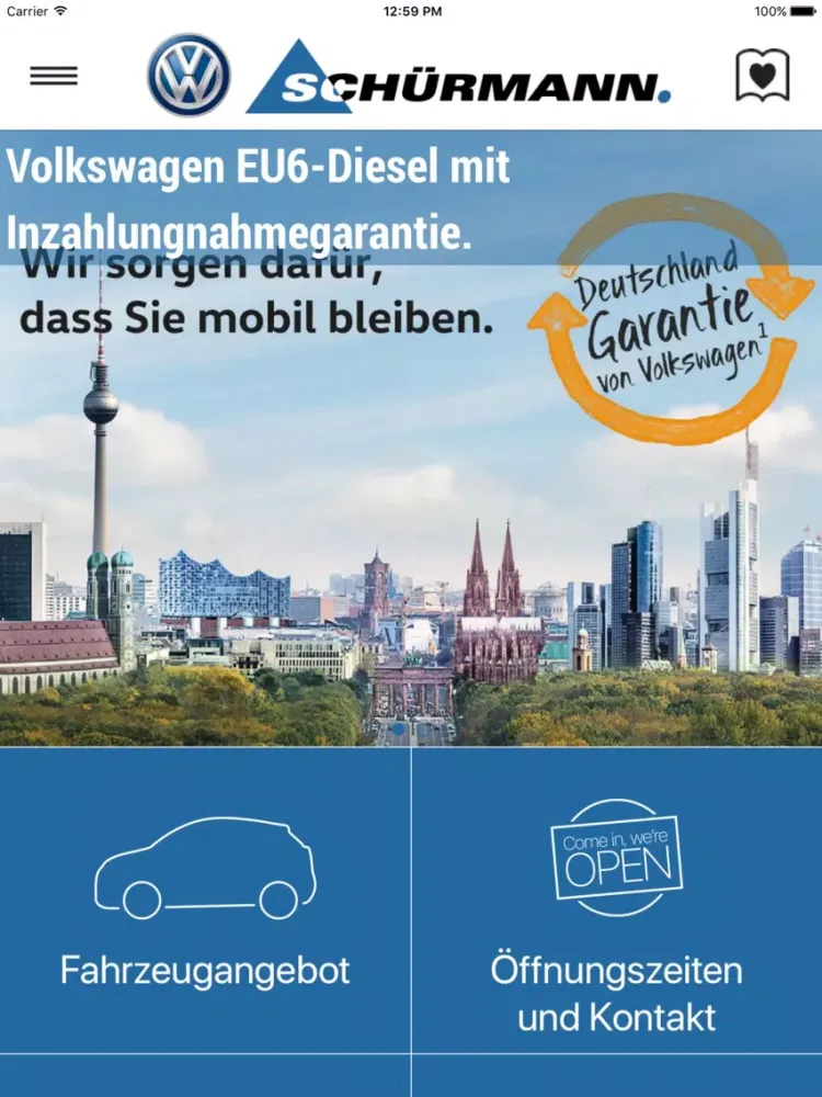 Zrzuty ekranu Schürmann Mobil iPad 