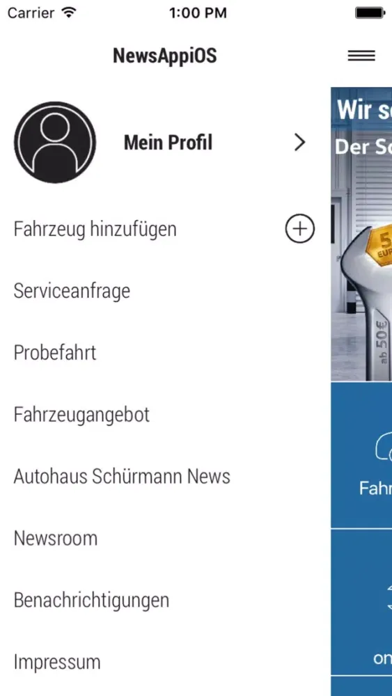 Zrzuty ekranu Schürmann Mobil