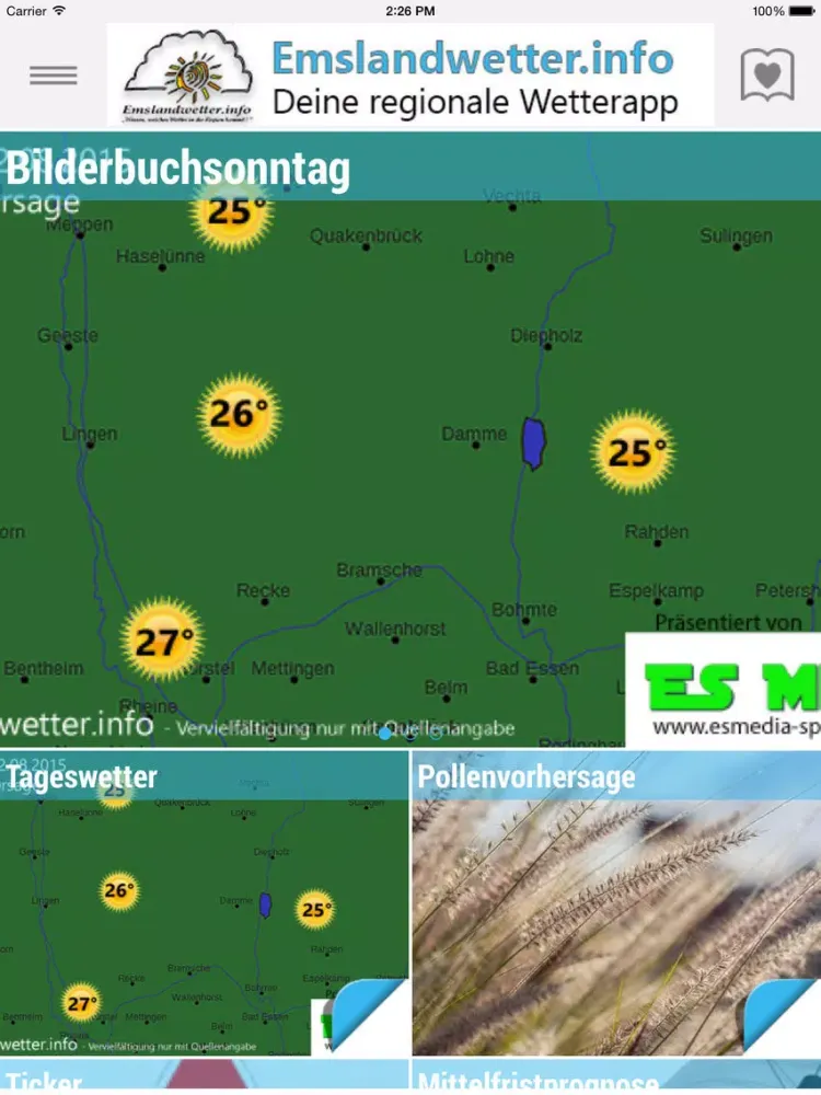 Emslandwetter.info iPad  スクリーンショット