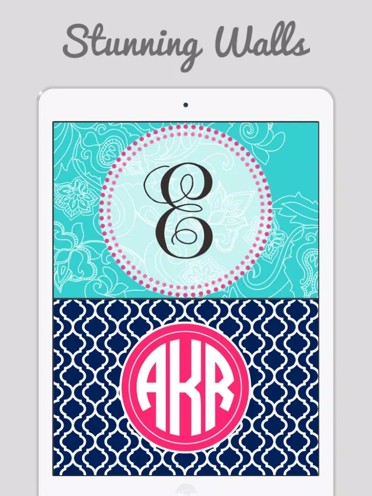 Tangkapan skrin HD Monogram Wallpapers - Customize Home and Lock Screen with best wallpapers iPad 