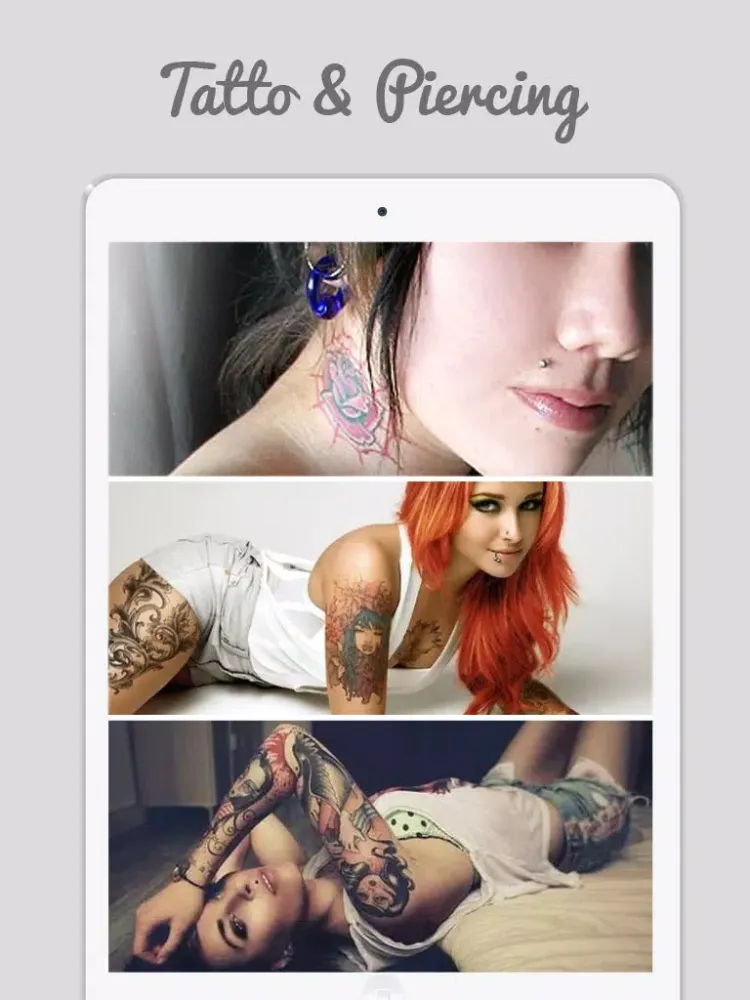 Capturas de tela do Piercing and Tattoo Collections iPad 