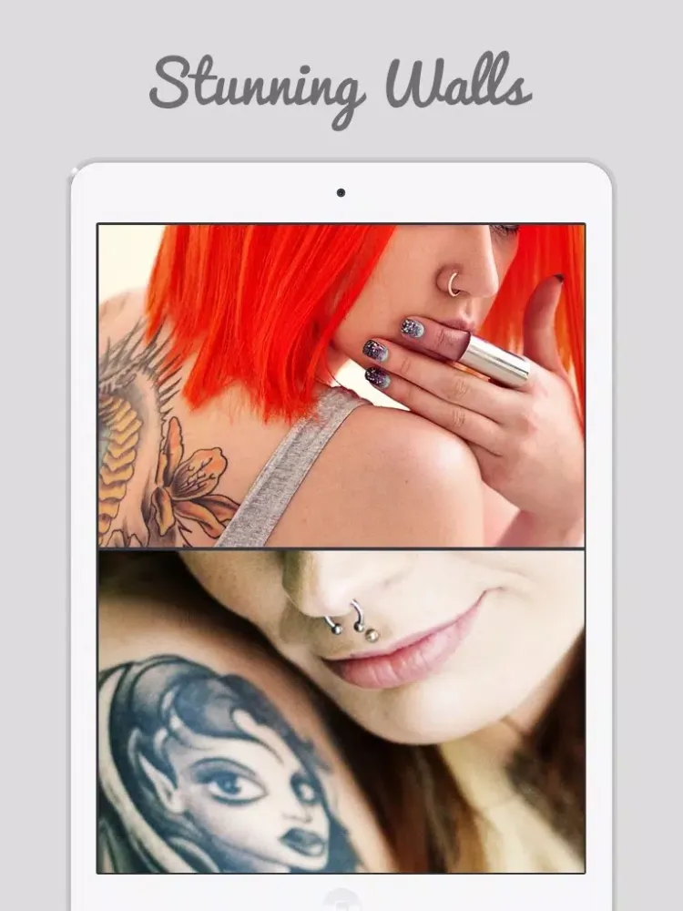 Capturas de tela do Piercing and Tattoo Collections iPad 