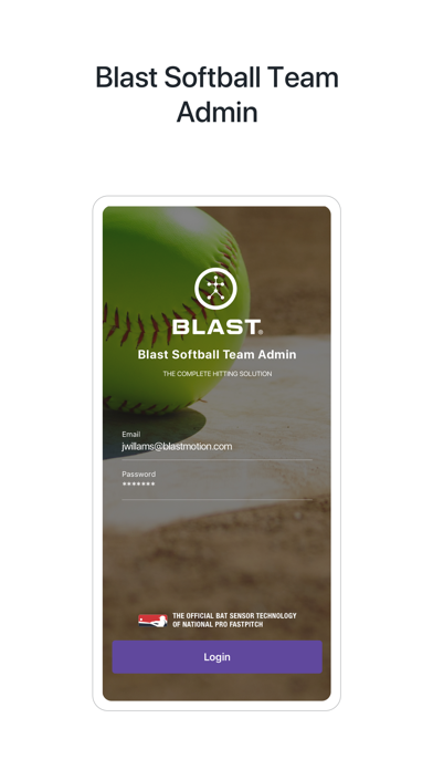 Blast Softball Team Admin স্ক্রিনশট