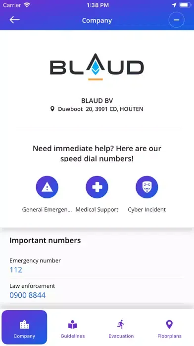 Screenshot di Safety Instructions