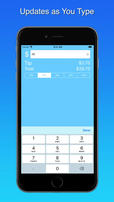 Blue Tip Gratuity Calculator スクリーンショット