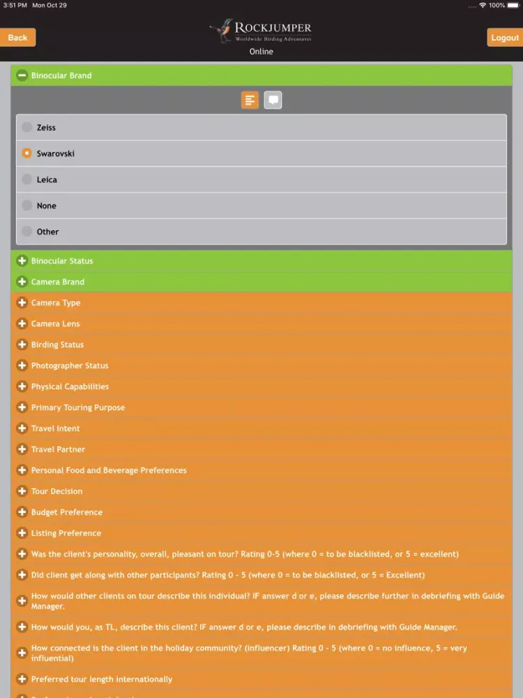 Guide Field Survey iPad  Ekran Görüntüleri