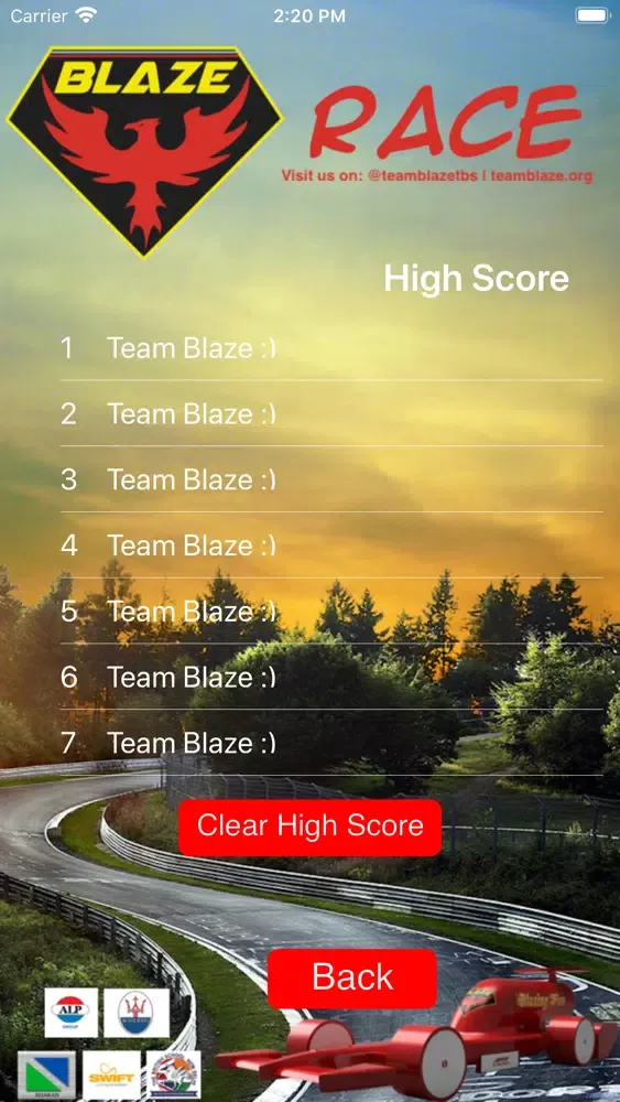 Ảnh chụp màn hình của Blaze Race