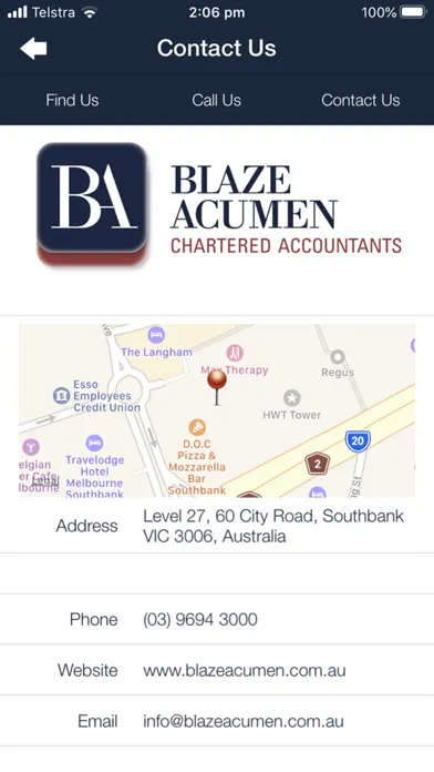 Ảnh chụp màn hình của Blaze Acumen