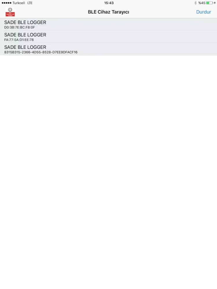 Ble Logger Sade iPad  سکرین شاٹس