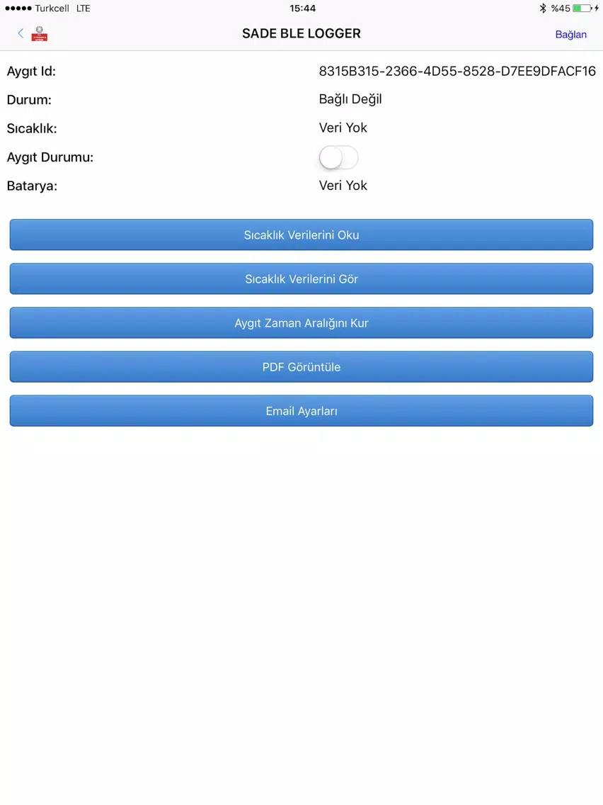 Ble Logger Sade iPad  Screenshots