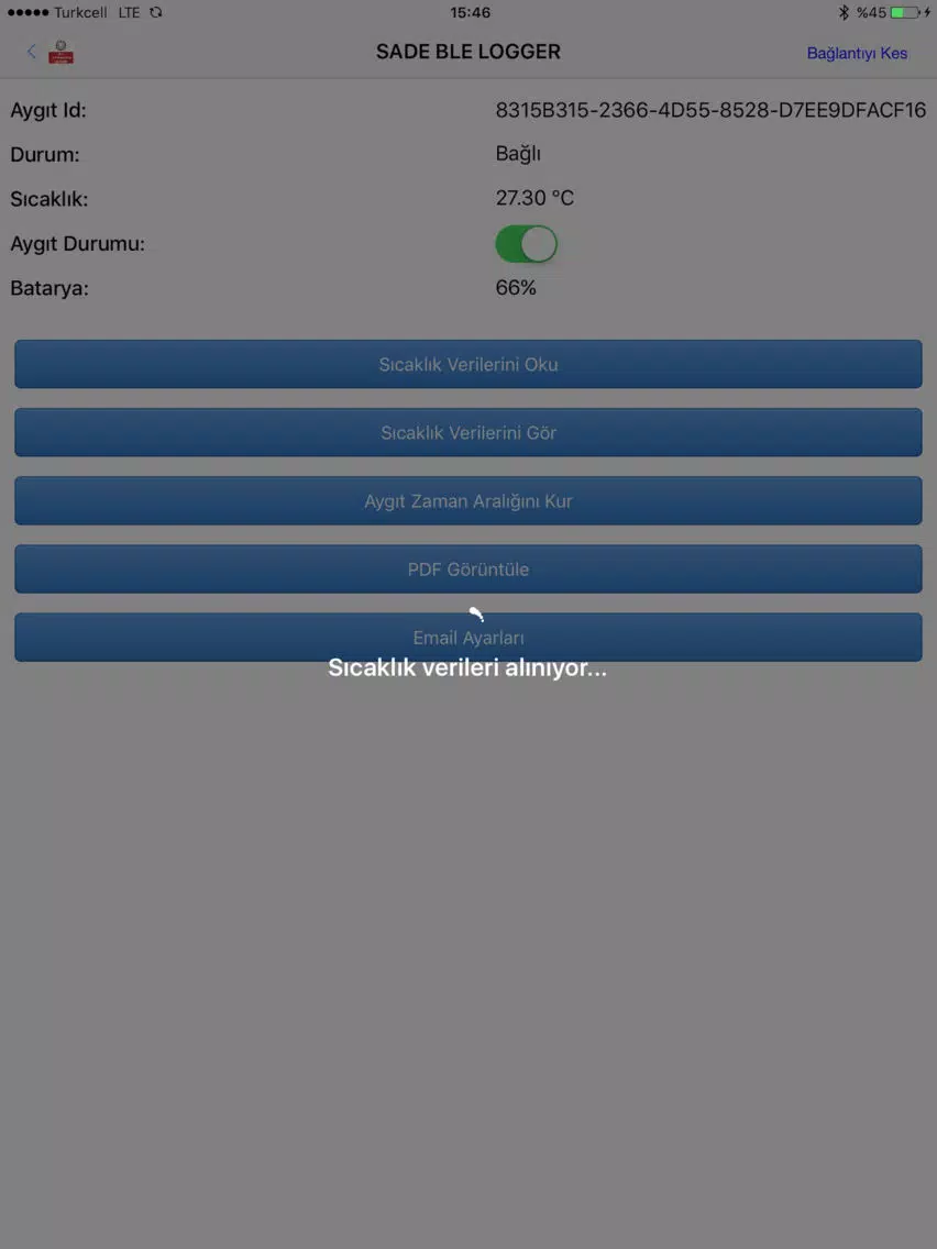 Ble Logger Sade iPad  Screenshots