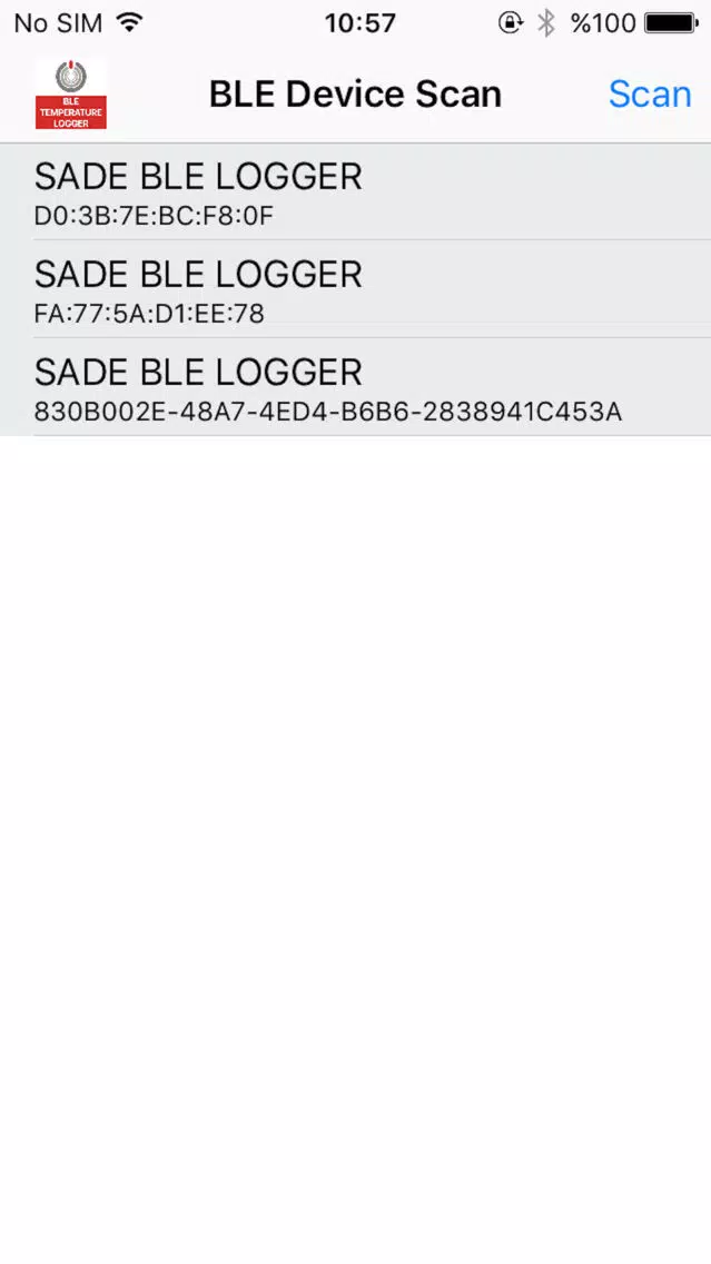 Ble Logger Sade Screenshots