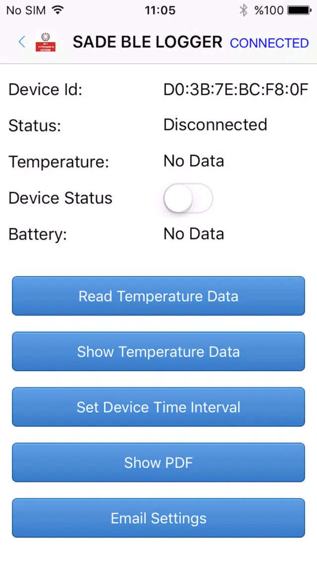 Ble Logger Sade Screenshots