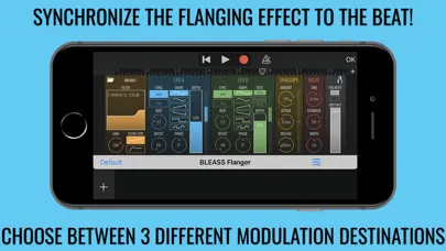 Capturas de tela do BLEASS Flanger AUv3 Plugin
