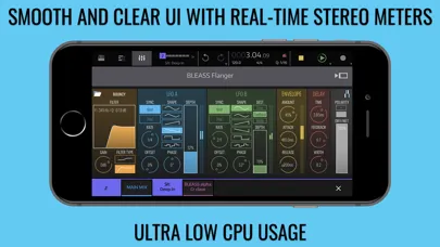 Capturas de tela do BLEASS Flanger AUv3 Plugin