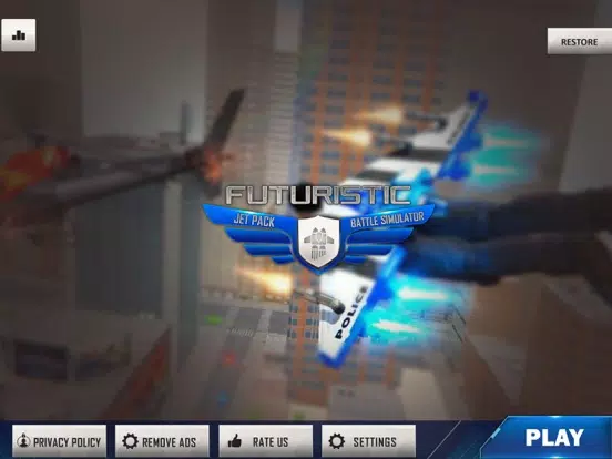 Tangkapan skrin Futuristic Jetpack Battle Sim iPad 