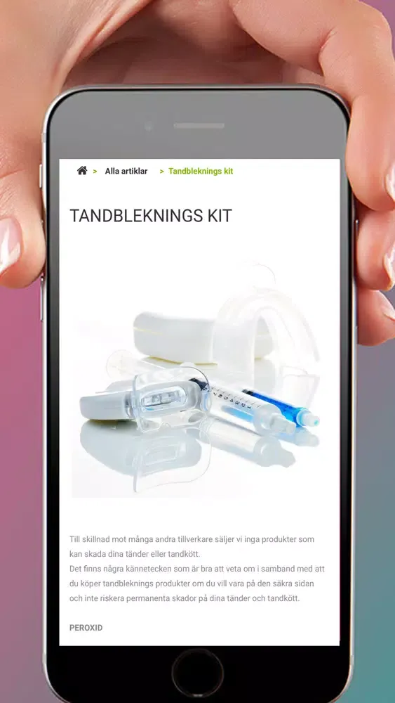 Ảnh chụp màn hình của Tandblekning - BLEEK of Sweden