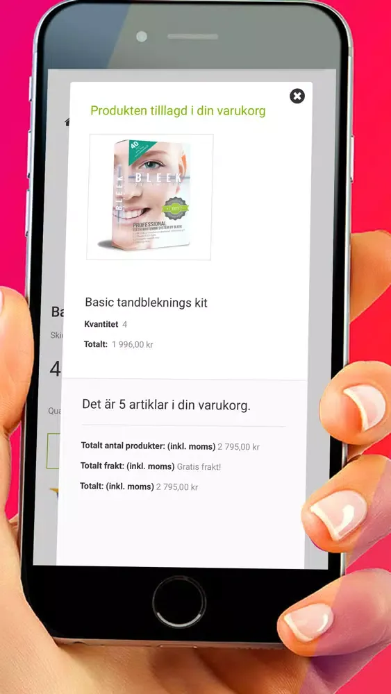 Ảnh chụp màn hình của Tandblekning - BLEEK of Sweden