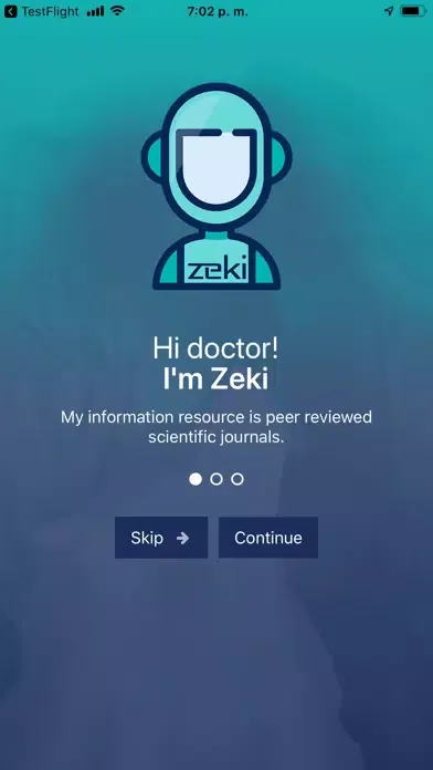 Capturas de tela do Zeki