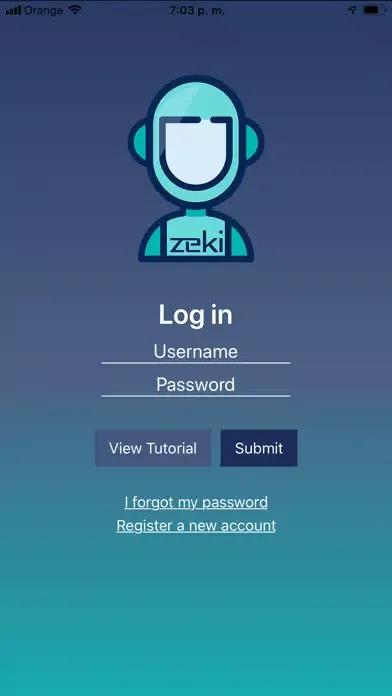 Capturas de tela do Zeki