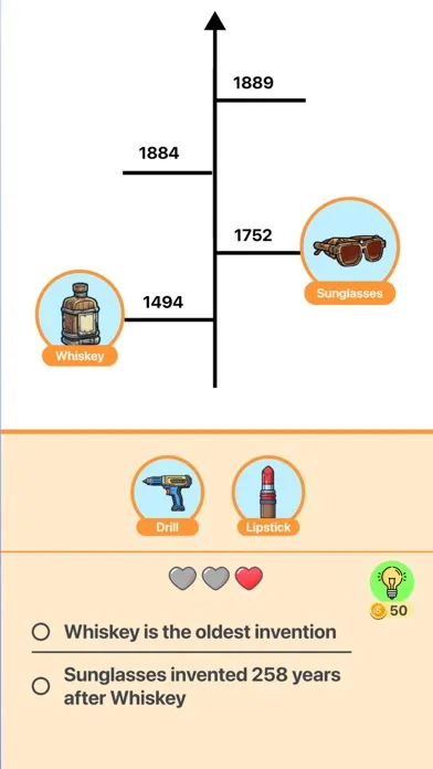 Ảnh chụp màn hình của Inventions Order Puzzle!