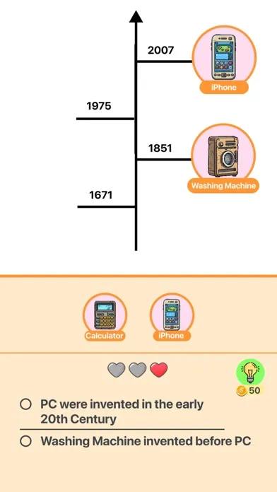 Ảnh chụp màn hình của Inventions Order Puzzle!