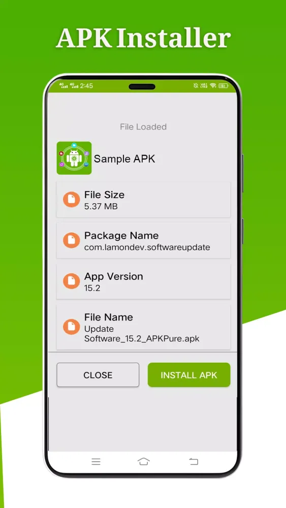 Update Software/Apk Installer Screenshots