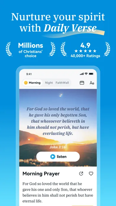 ภาพหน้าจอของ Blessed - Daily Verse & Prayer