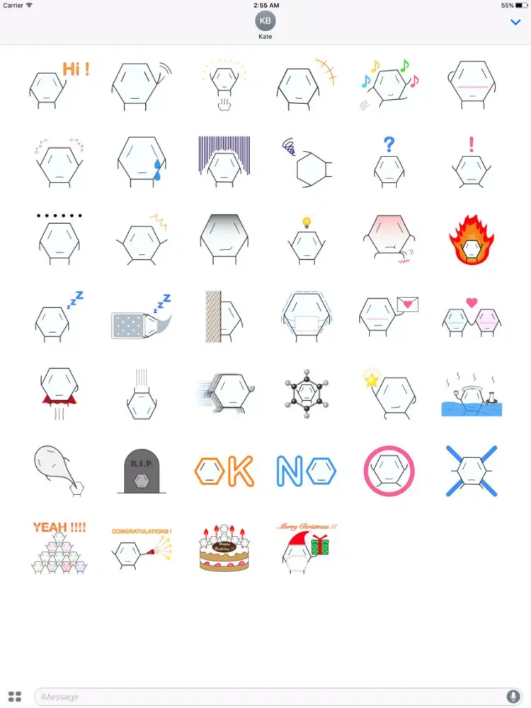 Benzene-kun Stickers iPad 應用截圖