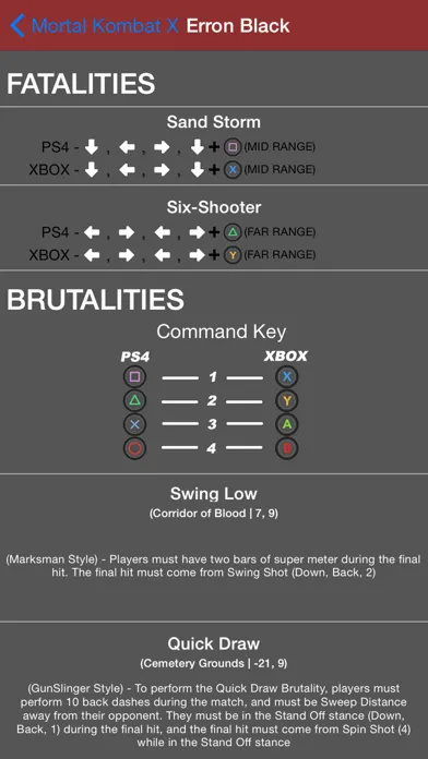 Mini Guide for Mortal Kombat X Edition स्क्रीनशॉट