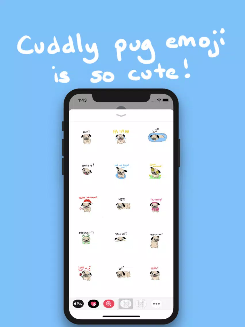 Tangkapan layar Cuddly Pug iPad 