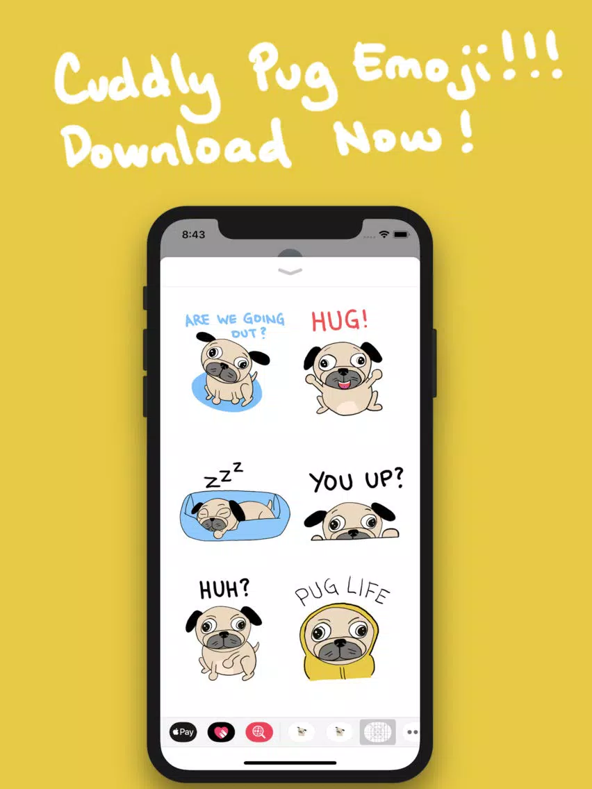 Tangkapan layar Cuddly Pug iPad 