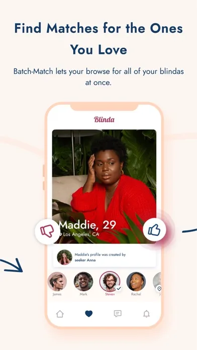 Tangkapan skrin Blind'a: Dating App for Anyone