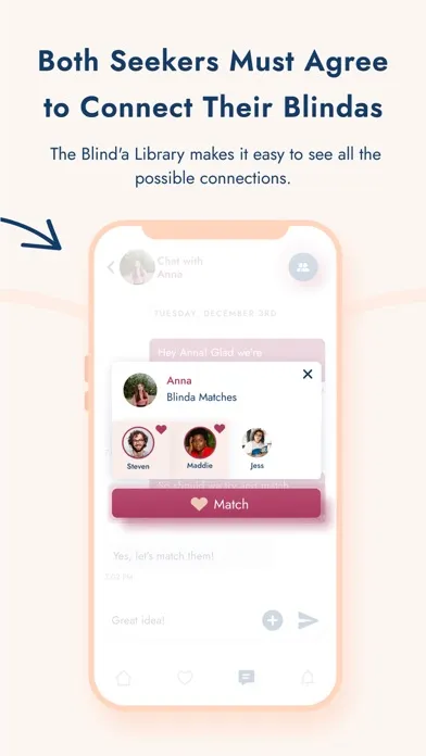 Tangkapan skrin Blind'a: Dating App for Anyone