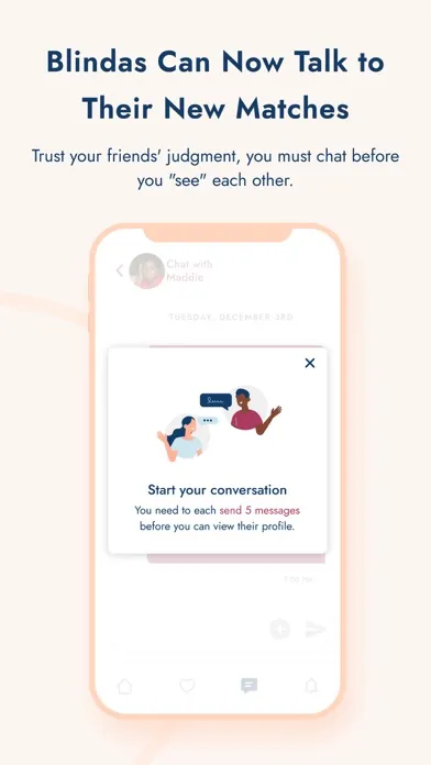 Tangkapan skrin Blind'a: Dating App for Anyone