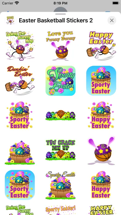 Easter Basketball Stickers স্ক্রিনশট
