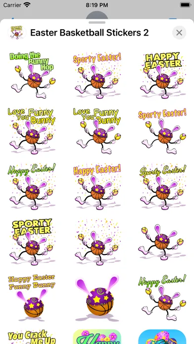 Easter Basketball Stickers স্ক্রিনশট