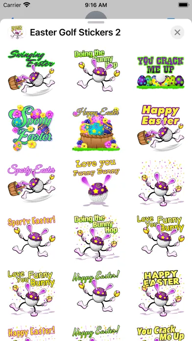 Easter Golf Stickers سکرین شاٹس