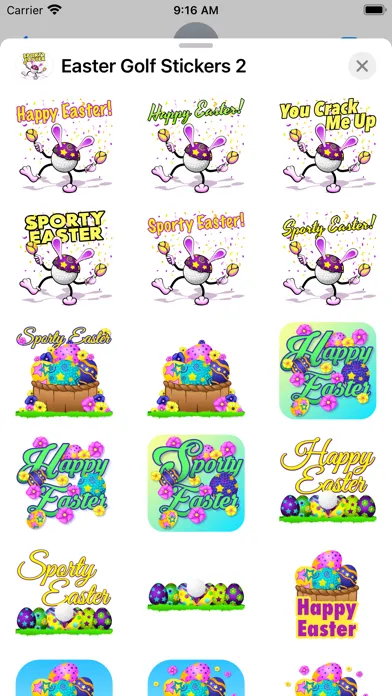 Easter Golf Stickers سکرین شاٹس