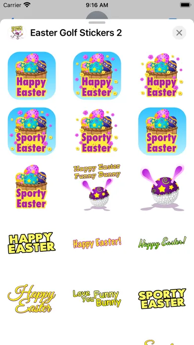 Easter Golf Stickers سکرین شاٹس