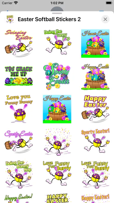 Screenshot di Easter Softball Stickers