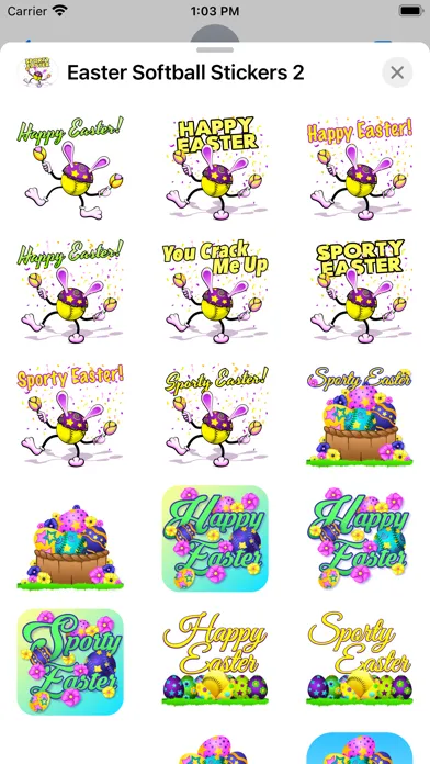 Screenshot di Easter Softball Stickers