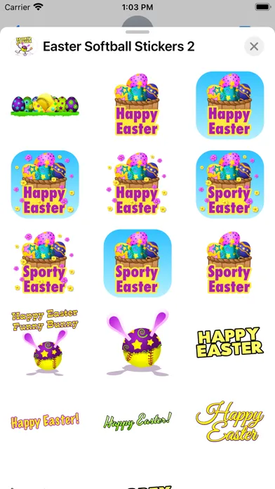 Screenshot di Easter Softball Stickers