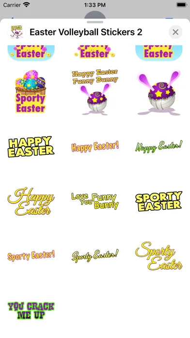 Capturas de pantalla de Easter Volleyball Stickers