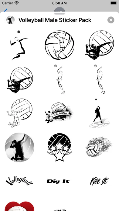 تصاویر Volleyball Male Sticker Pack