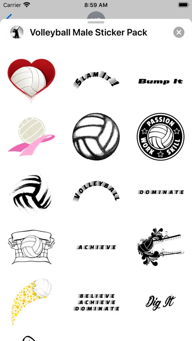 تصاویر Volleyball Male Sticker Pack