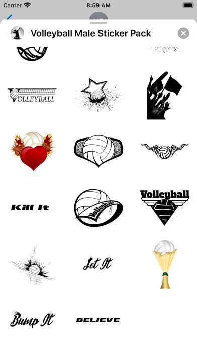 تصاویر Volleyball Male Sticker Pack